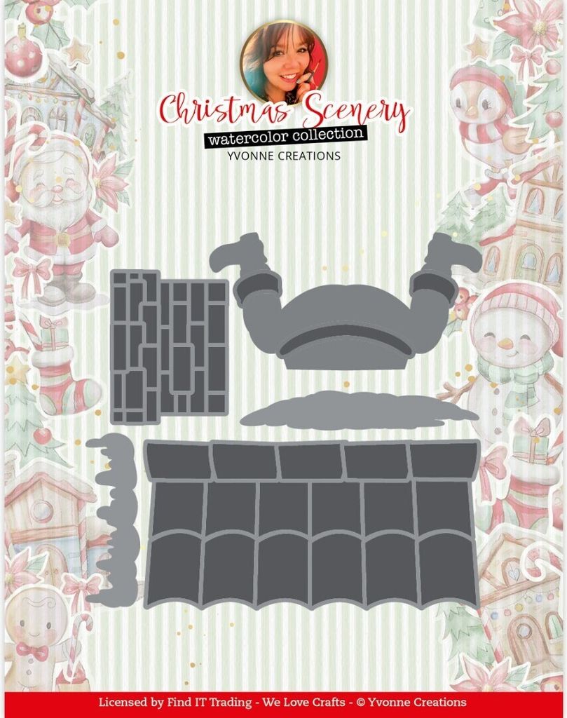 Stanzschablone - Yvonne Creations - Christmas Scenery - Weihnachts Schornstein
