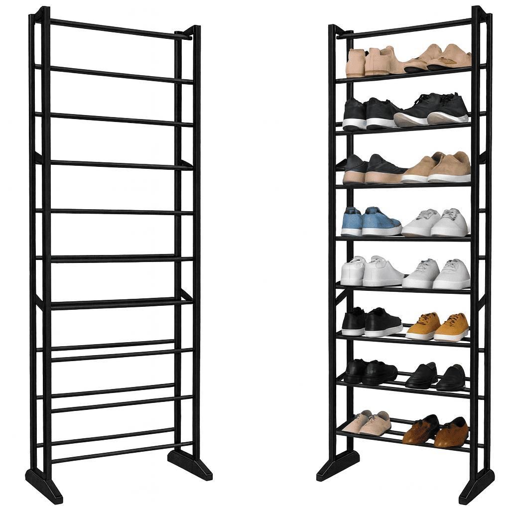 2x Schuhregal Schuhständer Schuhschrank Schuhe Organizer Schuhaufbewahrung 140cm