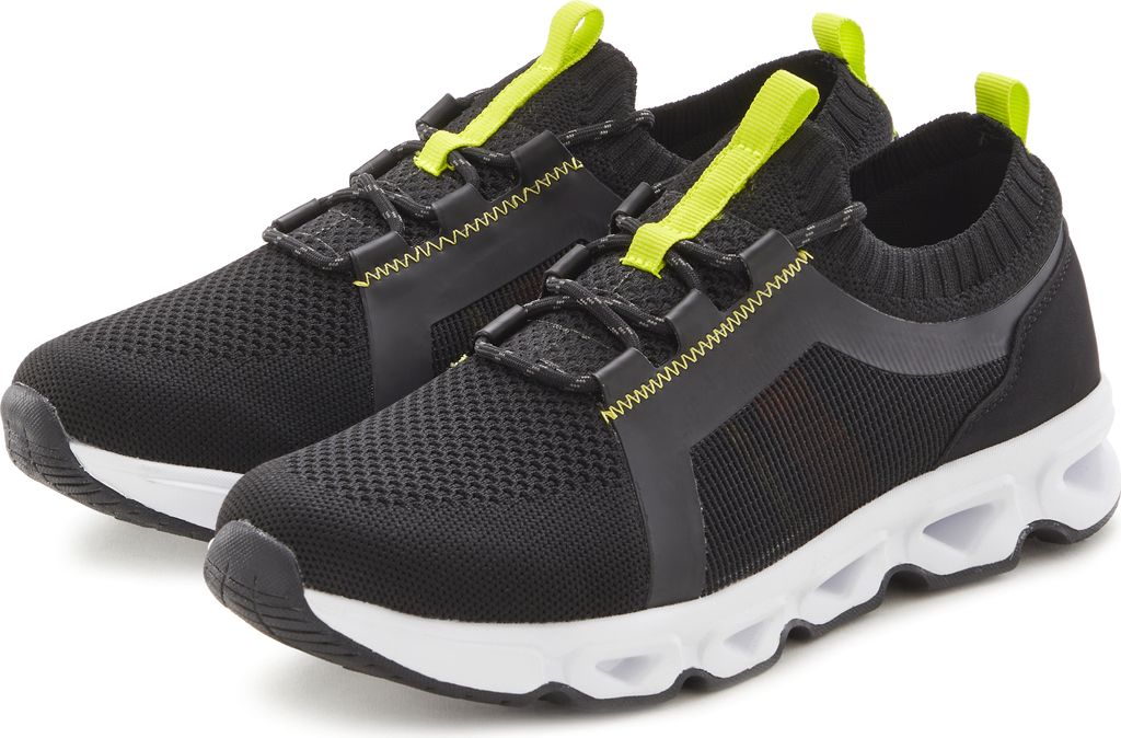 JOHN DEVIN Sneaker schwarz/neon Größe 45