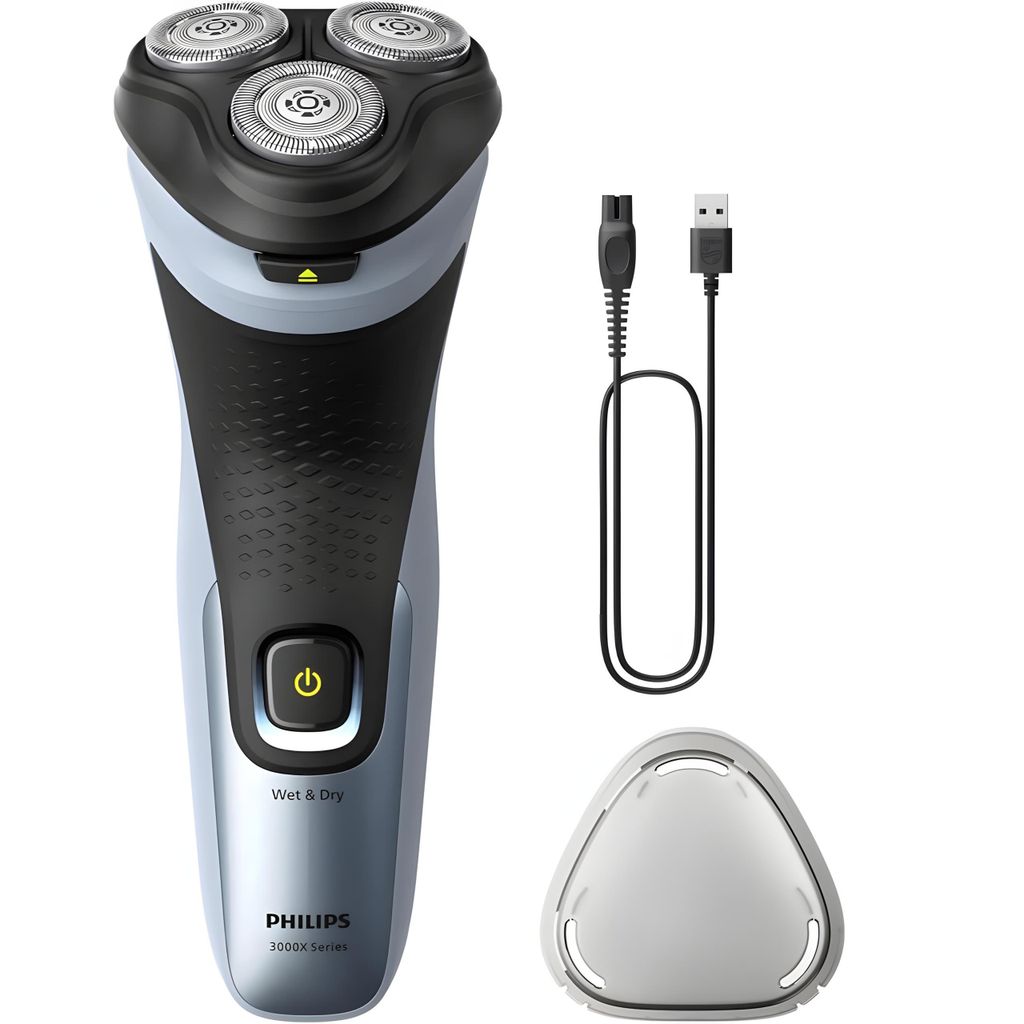 Philips X3063/00, Golarka rotacyjna, Czarny, Niebieski, Zdjęcie produktu 