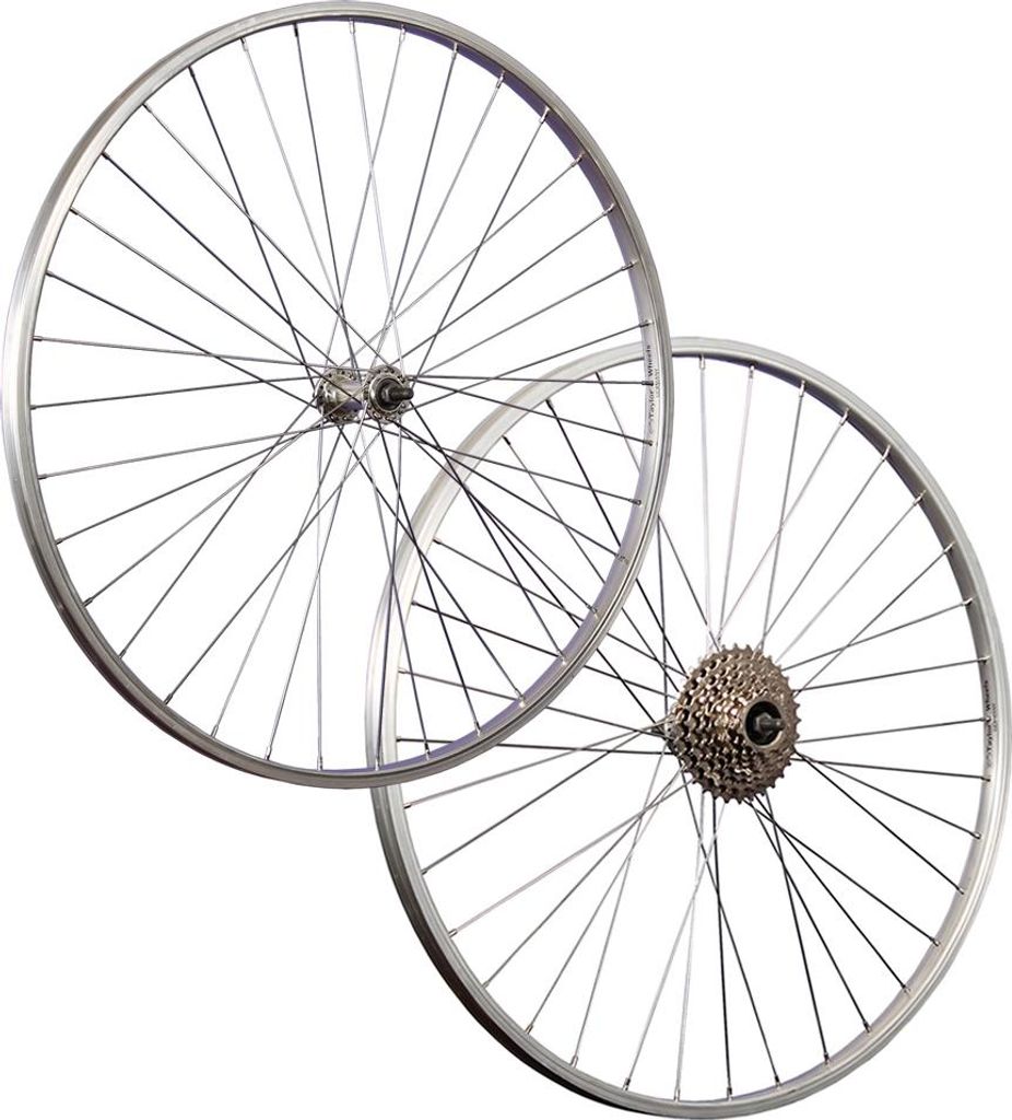 Radpaar, 28 Zoll, mit Aluminiumfelgen, Edelstahl-Speichen, Produktbild 