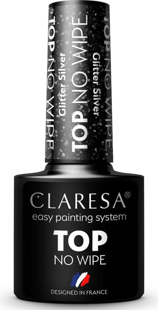 CLARESA Top No Wipe 5g Glitzer Silber