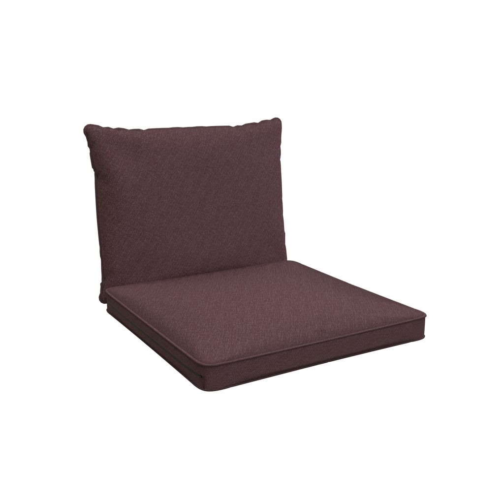 POKAR Loungekissen Sitzauflagen Sitzkissen Sitzpolster, Farbe:Violett, Size:2er Set (60x60 + 60x40)