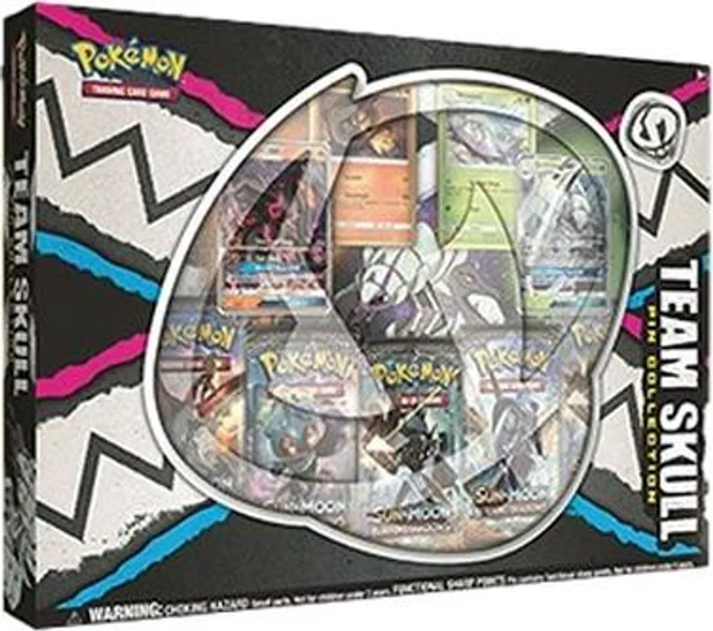 Pack Collection Pokémon Team Skull comprenant Pin's et Boosters de Cartes