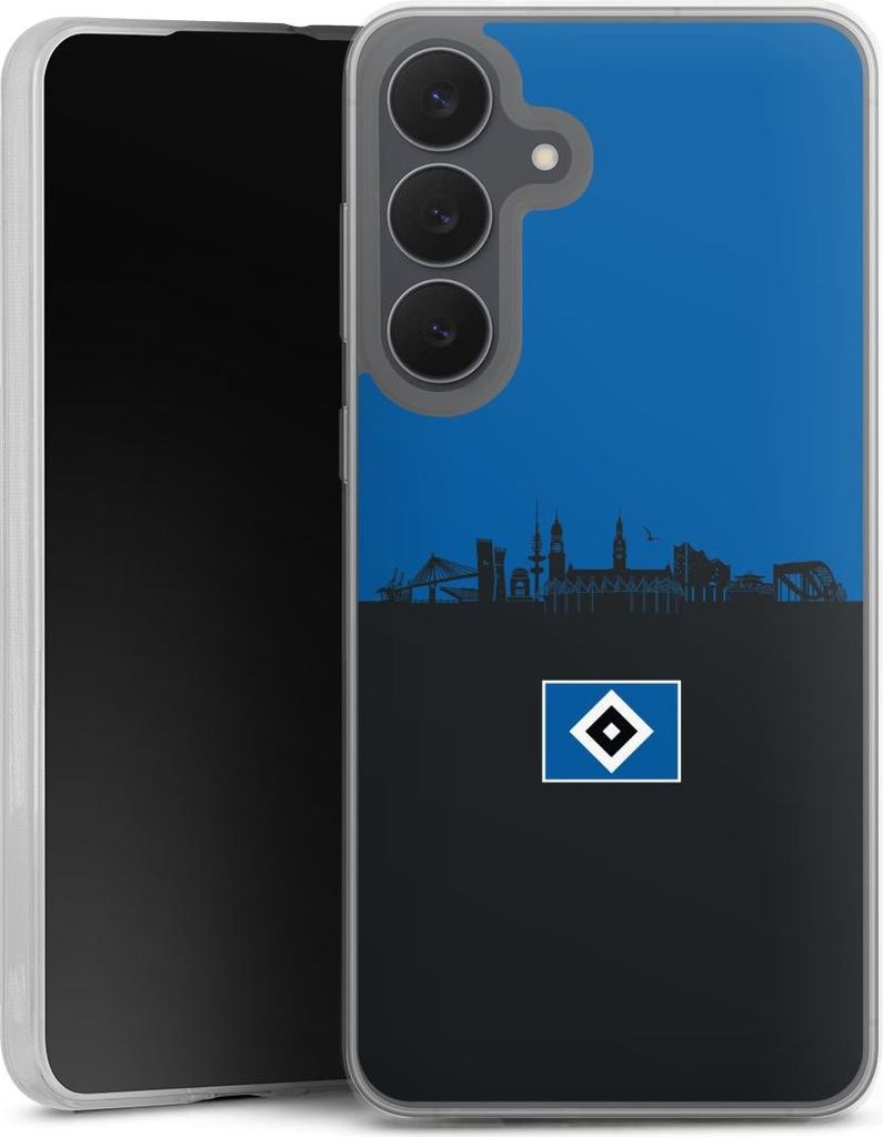 DeinDesign Slim Hülle für Samsung Galaxy S25 FE Silikon Case Ultra Dünn Handyhülle HSV Hamburg Skyline
