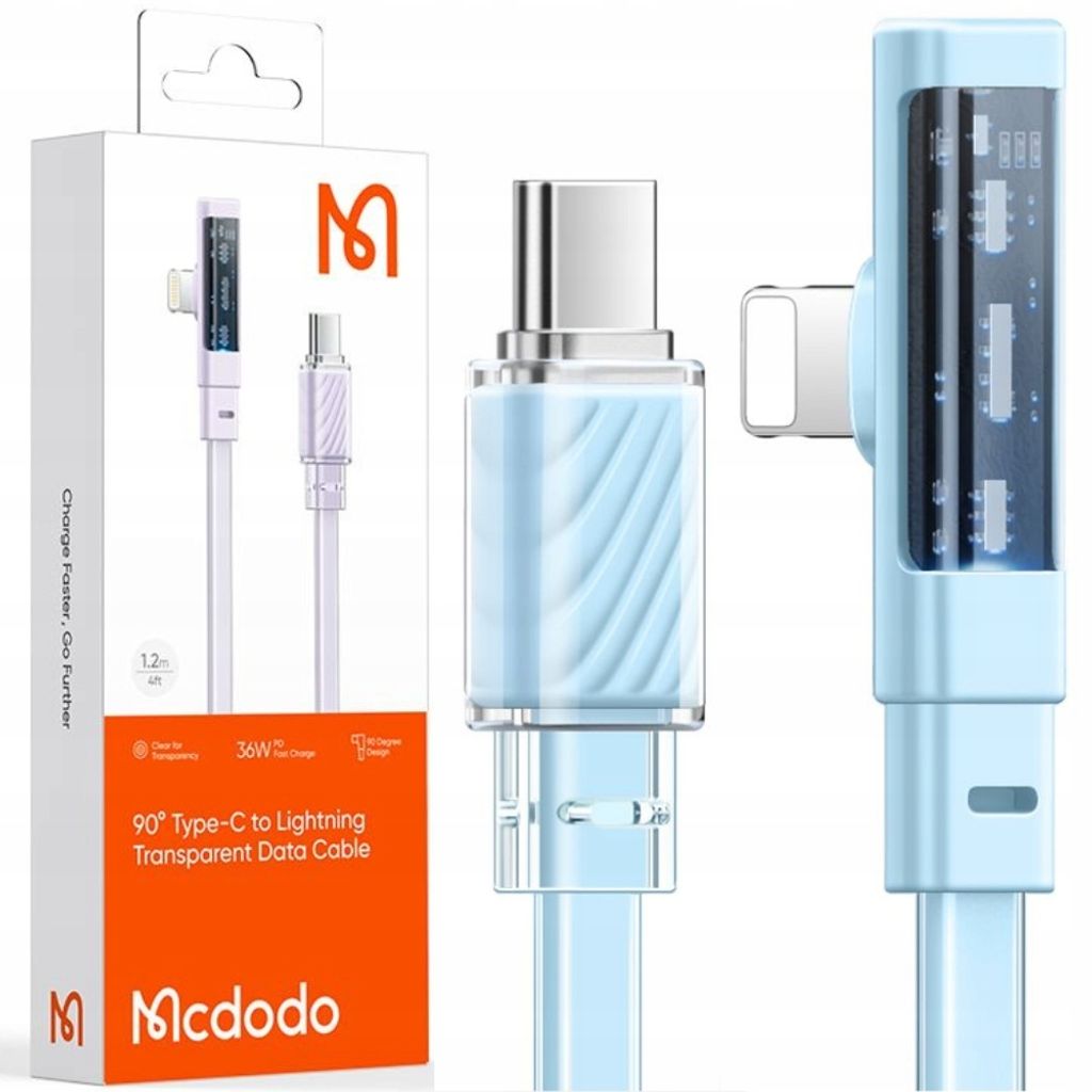 Mcdodo Usb-C Lightning Hochgeschwindigkeits-Winkelkabel 36W Produktbild 