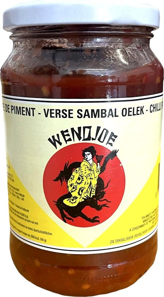 Wendjoe | Chilisauce Sambal Oelek - 360g - Indonesische Küche - Scharfe Soße - Gewürzpaste