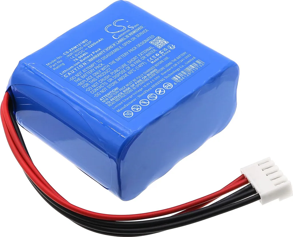 Batterie Haute Capacité Zoncare QZ-1212 remplace INR18650-4S2P 14.4V