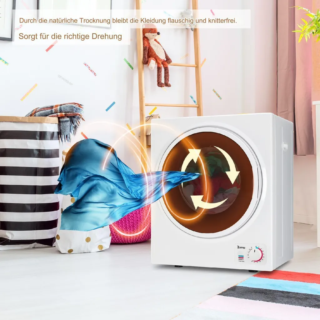 Mini sèche-linge frontal compact 2,5kg idéal pour camping-car et studio