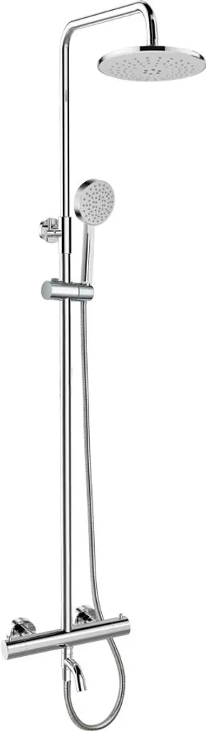 Mélangeur bain thermostatique Mereo CB60101TSA avec plaque ronde gris