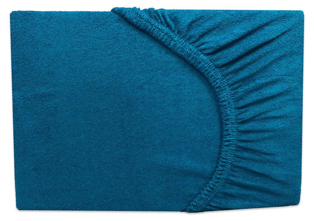 Frottee Spannbettlaken Petrol Blau  140x200 cm - 160x200 cm Produktbild 