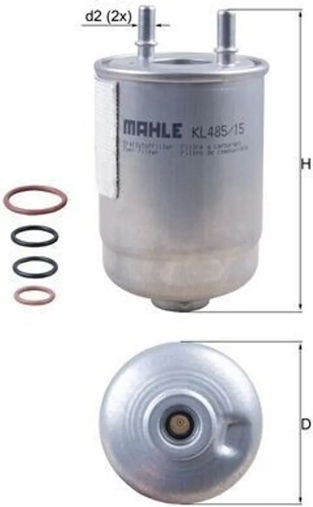 Filtre à carburant pour entretien Renault Megane III Coupé MAHLE KL 485