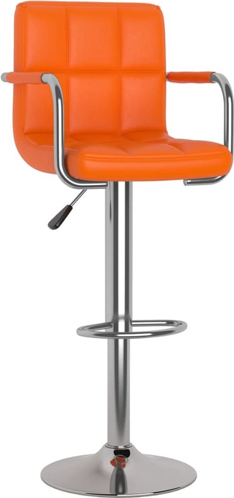 "2026 Aktion"Barhocker 2er Set - CLORIS - Barstuhl - Optimal Komfort, Orange Kunstleder - 48 x 47 x (90-111) cm - DEMöbel6254592