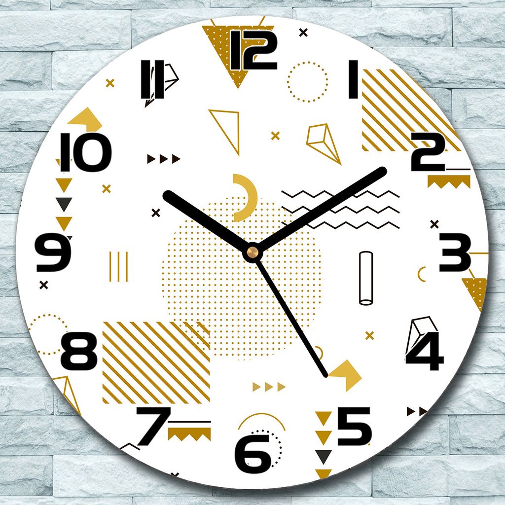 Wanduhr aus Glas Rund fi 30 Abstraktion Quarz Deko Schlafzimmer Büro
