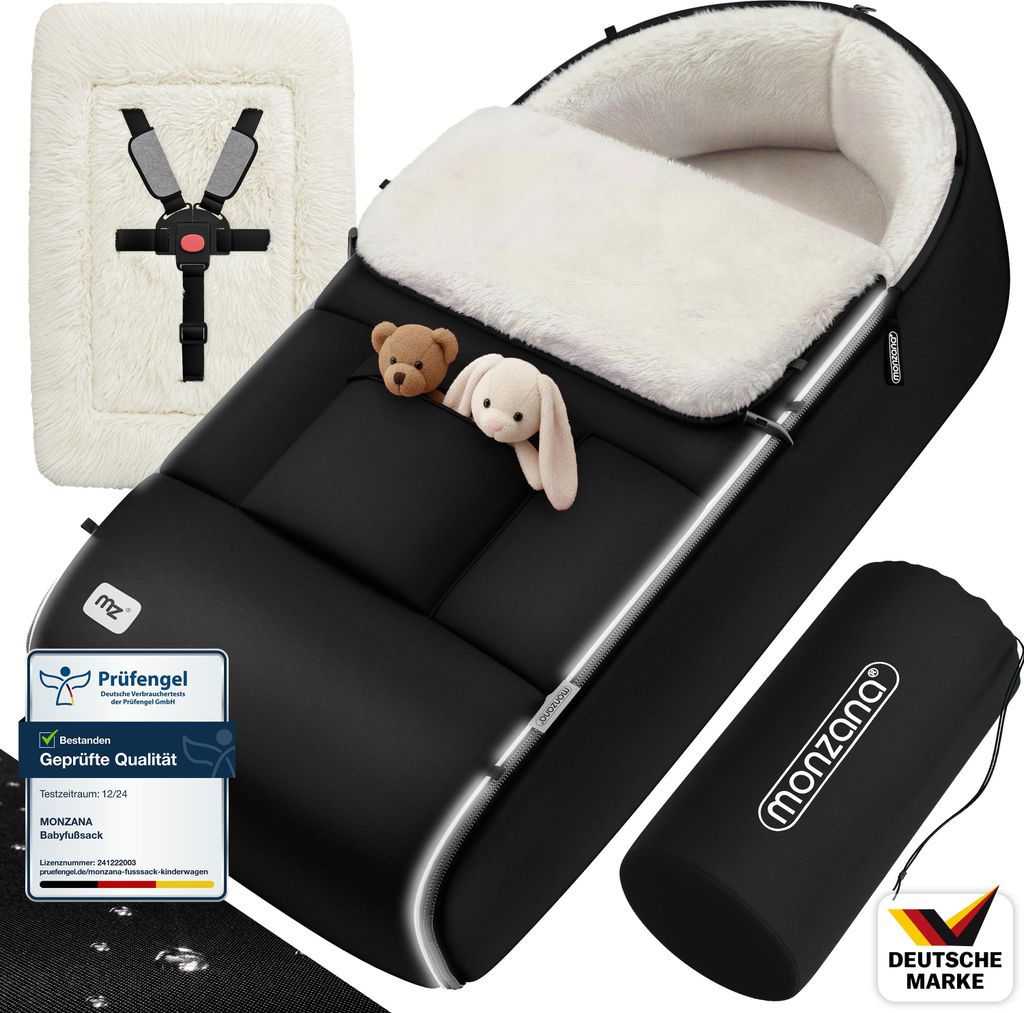 MONZANA® Fußsack Kinderwagen & Buggy – Kuscheliger Produktbild 