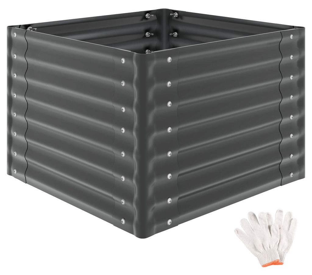 tectake Hochbeet Salvia verzinkter Stahl 80x80x62cm 380L Produktbild 