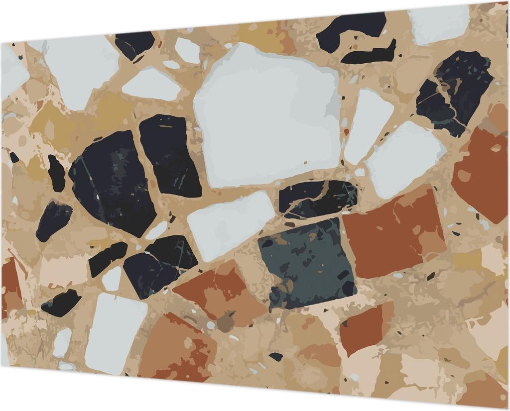 Wandtapete - Dekorative Tapete für Wohnzimmer - Tapetenfolie für Wanddekoration - 152x104 cm - Rustikale Steine