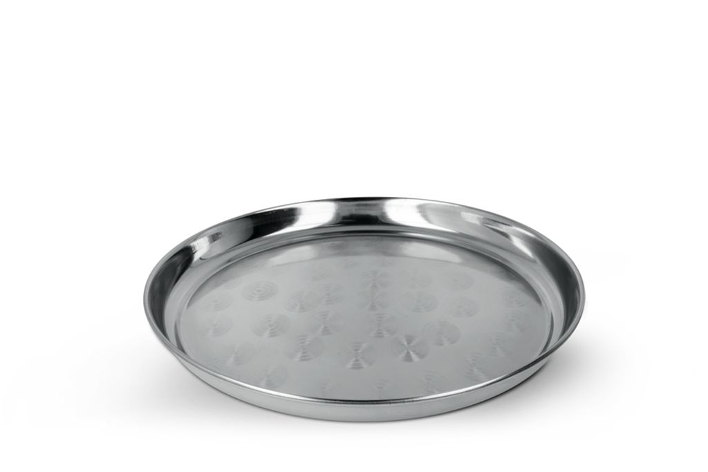 METALTEX Tablett rund 32 cm aus INOX - satiniert in Produktbild 