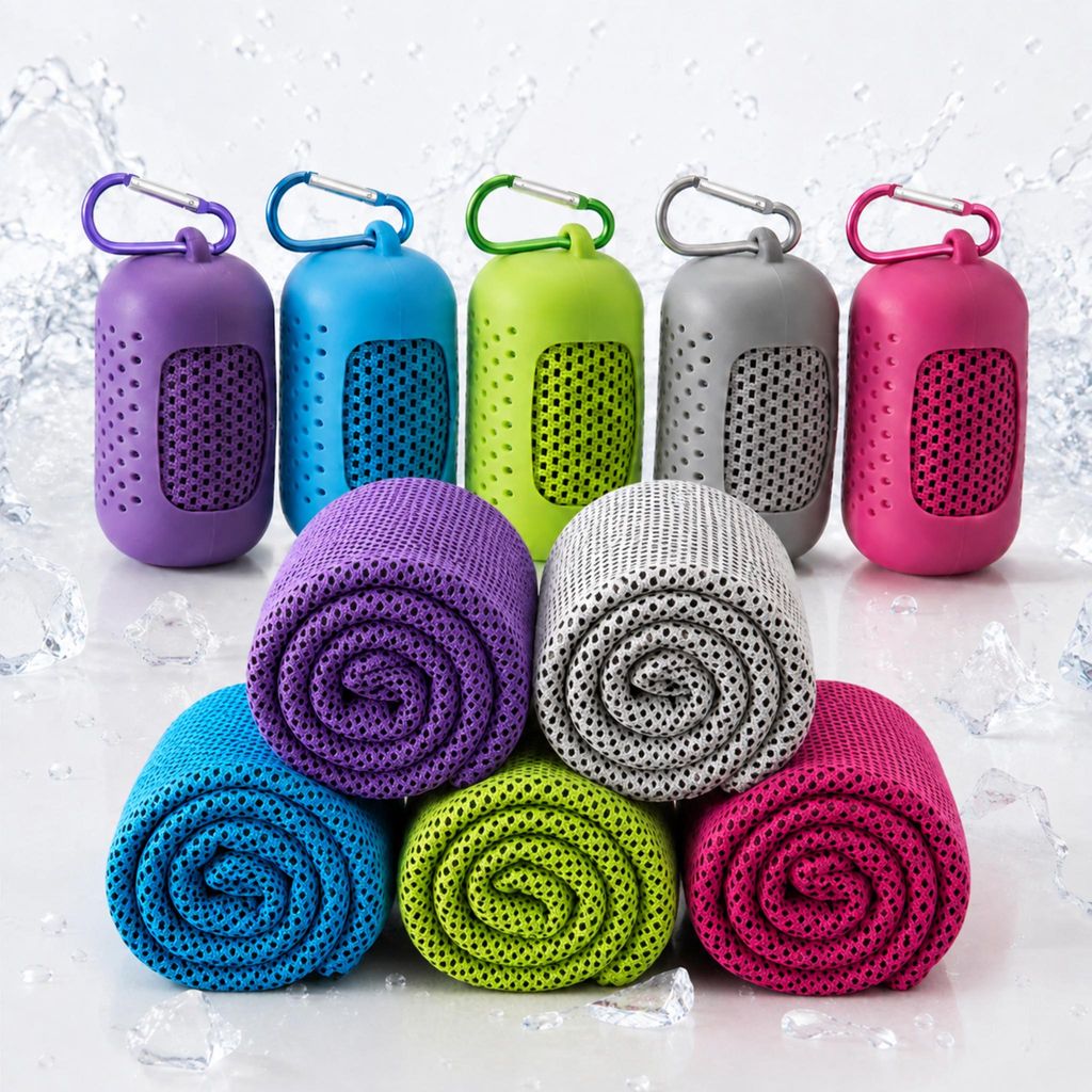 5 Stück Kühlhandtuch Cooling Towel, 100 x 30 cm, Kühlendes Produktbild 
