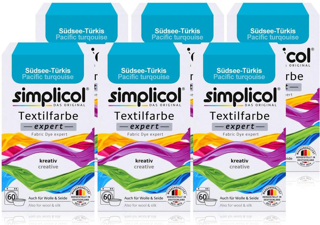 Simplicol Textilfarbe expert Südsee-Türkis 150g - Farbe zum Produktbild 