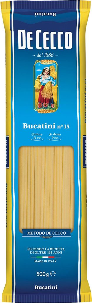 5x De Cecco Nudeln 100% italienische Bucatini Nr. 15 Nudeln 500g