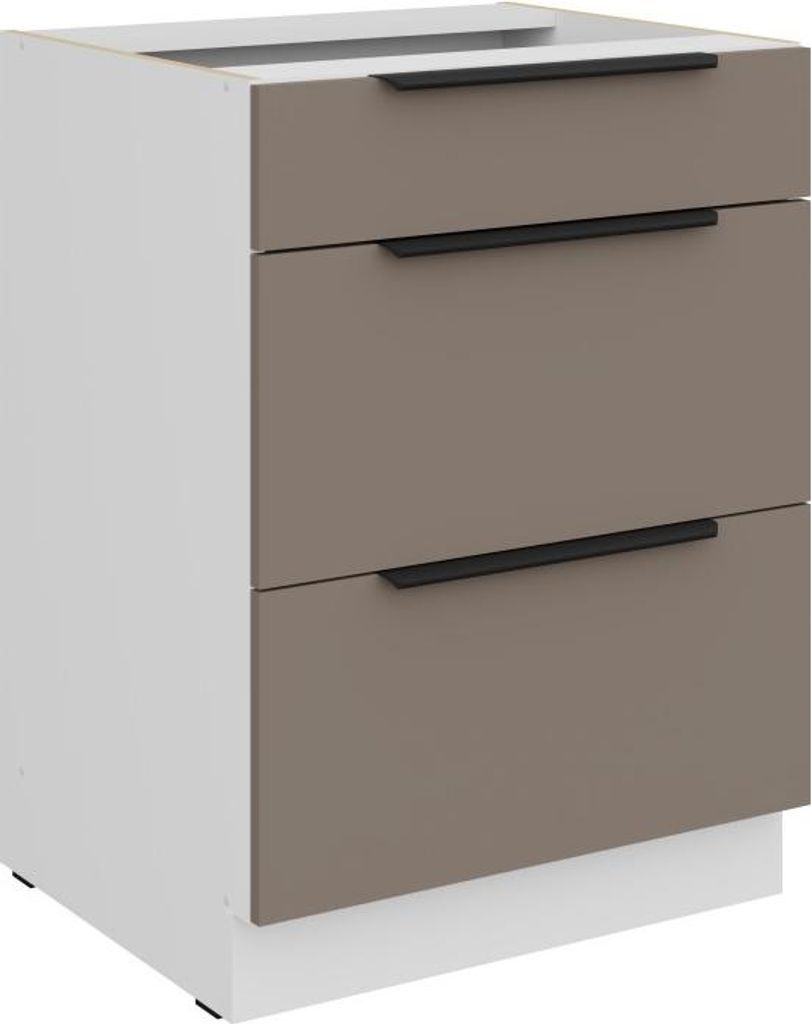 LUNARA Schubladenschrank – Breite 60 cm, Dunkelbeige/Weiß