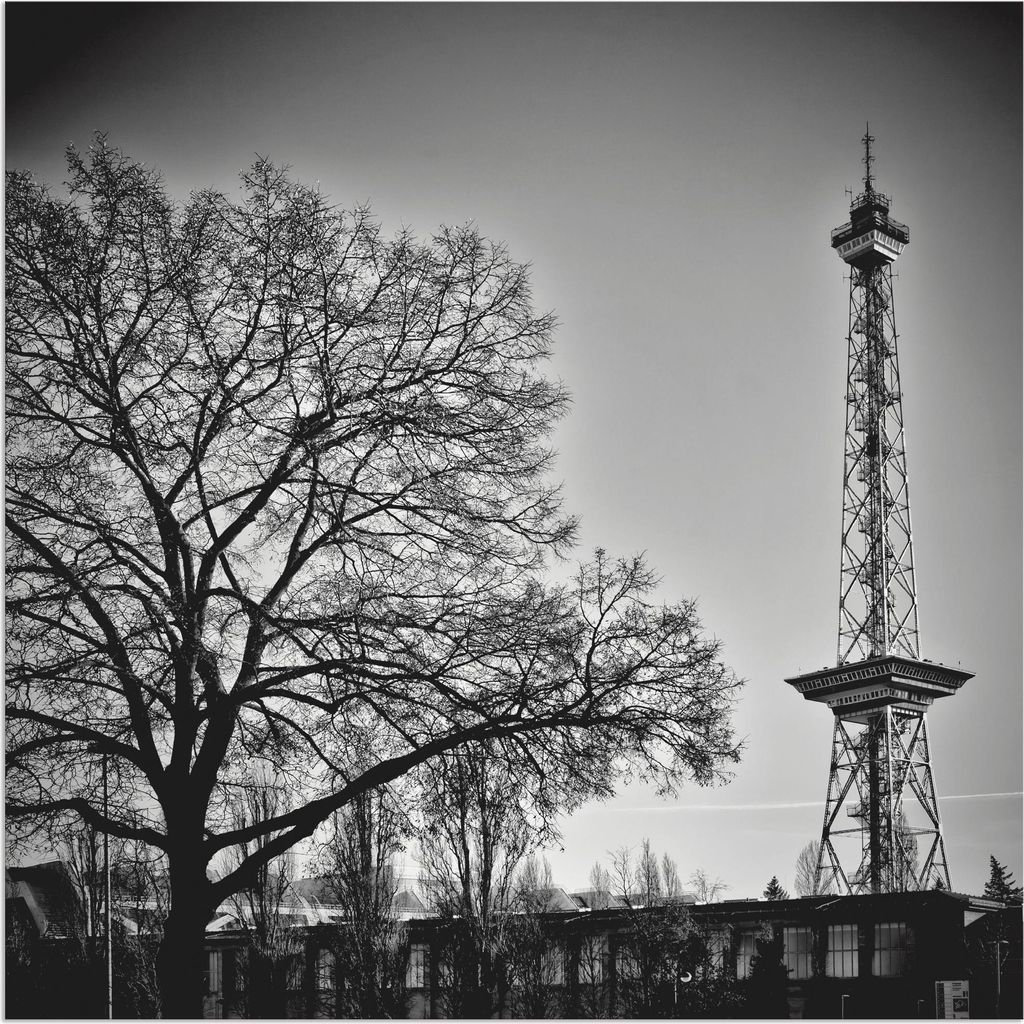 ARTland Wandbild Alu für Innen & Outdoor Berlin Funkturm Größe: 40x40 cm