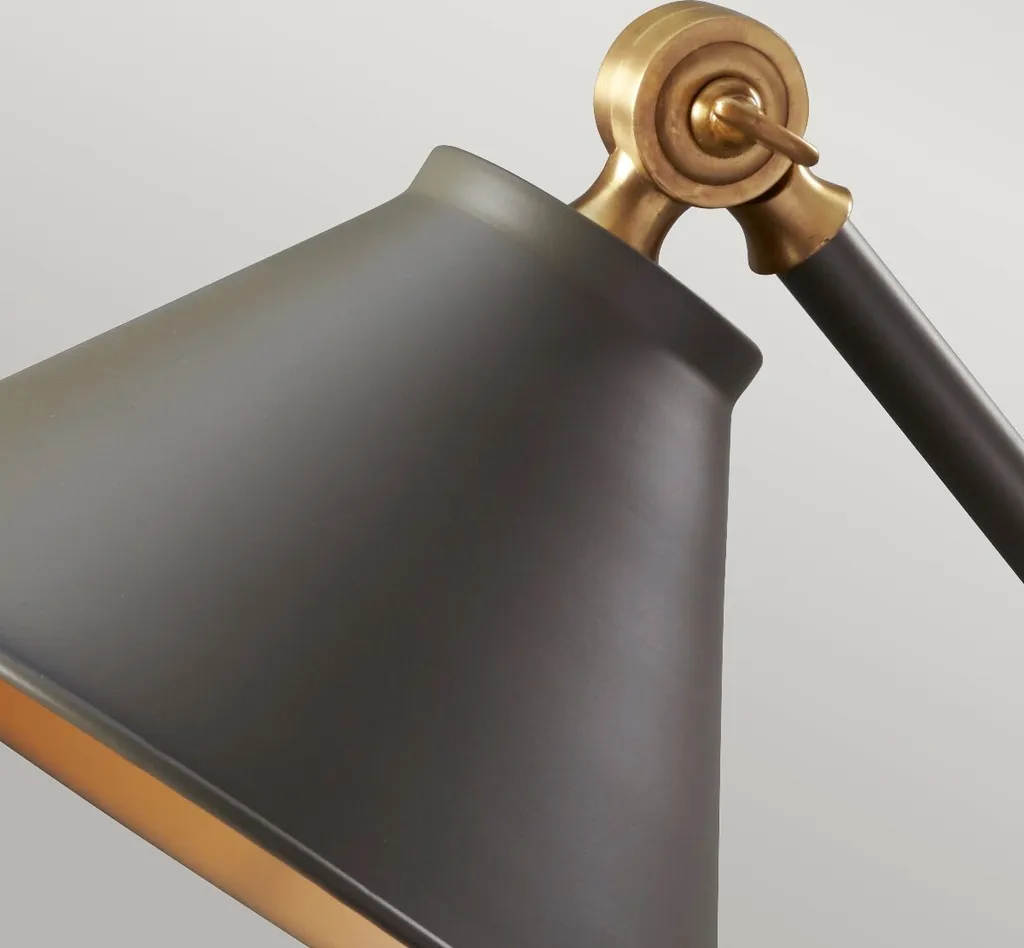 Lampe de bureau rétro Provence grise et laiton vieilli Elstead Lighting - 10