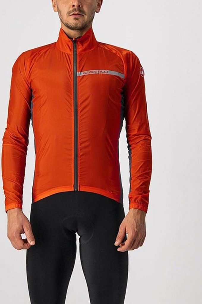CASTELLI Mens Fahrradjacke, Red/Dark Grey, Gr. S