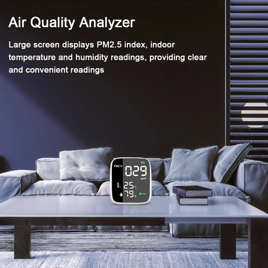 Analyseur d'Air Intérieur Multifonction - Capteur PM2.5 et Humidité USB - 4