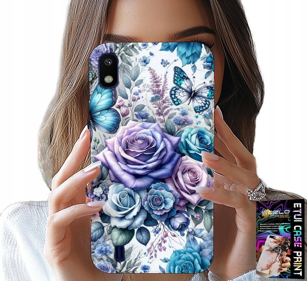 Fall Für Samsung A10 - Florale Muster Rosen Fall + Glas
