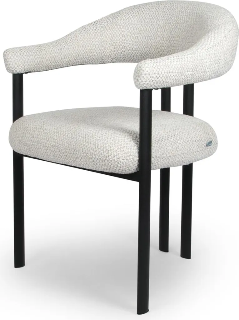 Milton & Oldbrook Chaise de Salle à Manger Bâle Gris Clair en Tissu