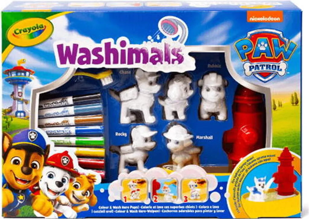 Washimals Pets Pat' Patrouille : Le Jouet Créatif sans Tache Crayola
