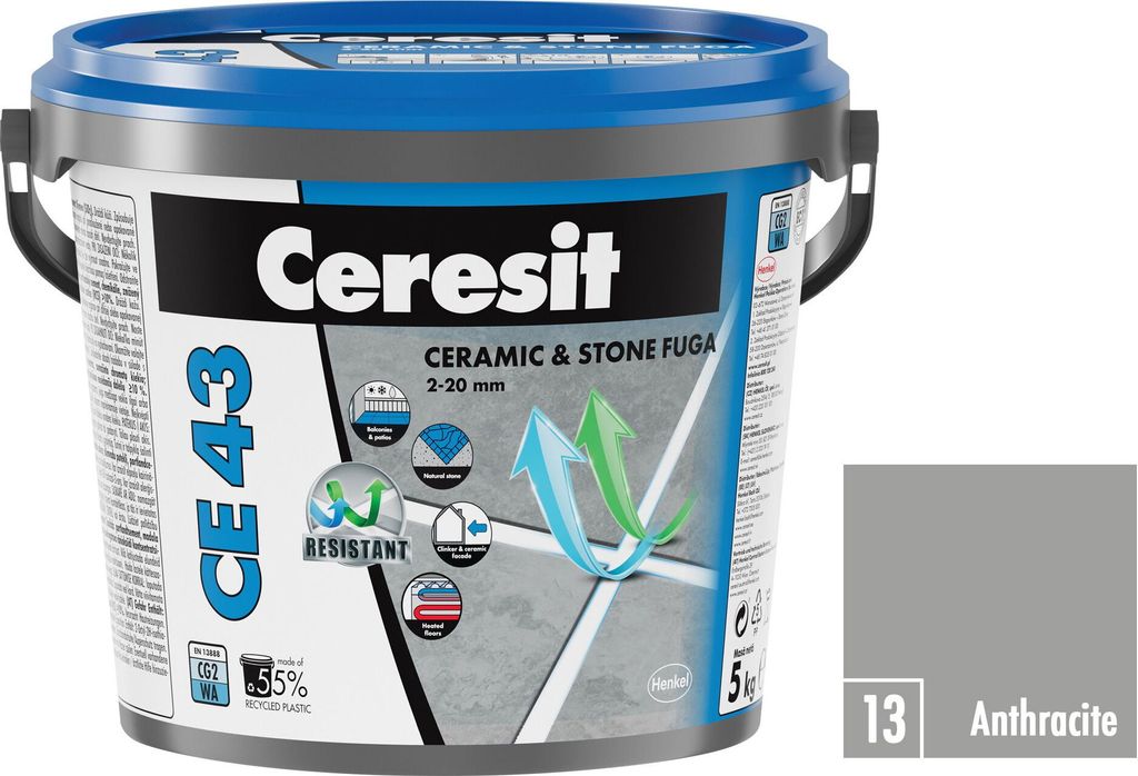 Ceresit Fuga CE 43 Grand'Elit Antracyt, 5 kg Zdjęcie produktu 
