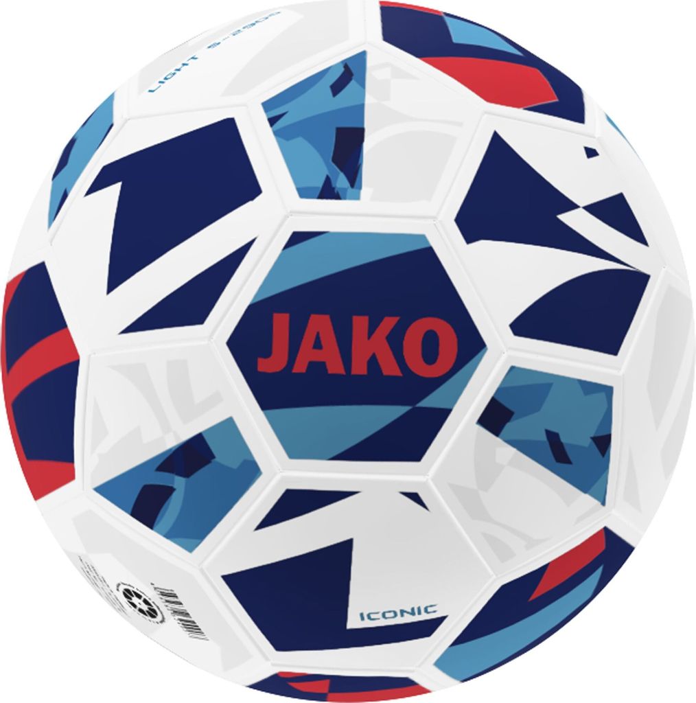 JAKO Jugendball Iconic 3 weiß/navy/rot. 290g