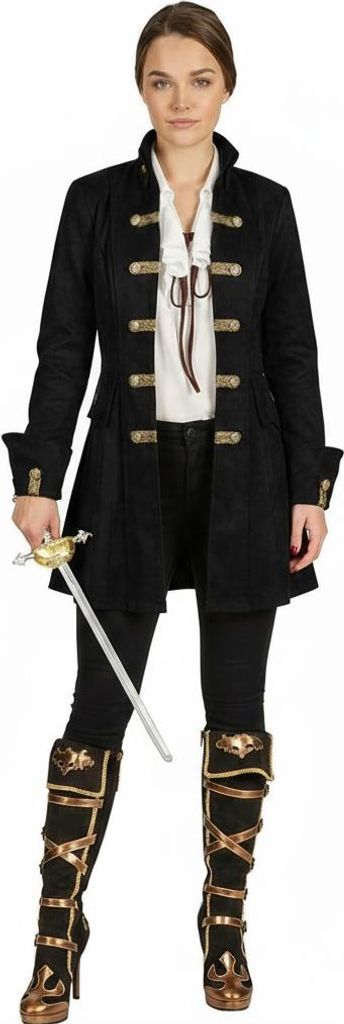 Gr. 48 Damenjacke Schwarz De Luxe Kostüm Produktbild 