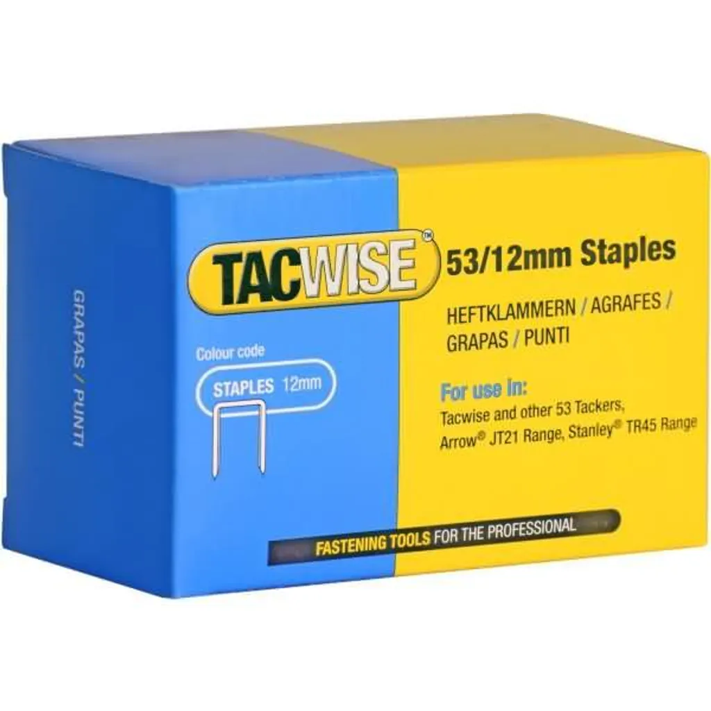 Tacwise 53/12mm Graffe Zincate 5000 pz - Fissaggio Invisibile e Duraturo