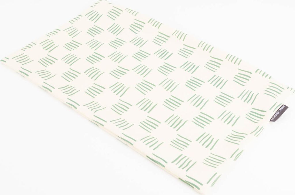 Kissenhülle Strichmuster ecru grün von SCHÖNER LEBEN. Größe 40x60cm (HxB) 40x60cm (HxB) Größe