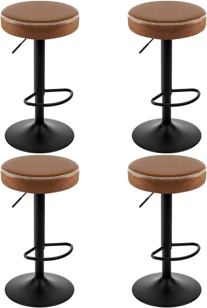 EUGAD 4 x Barhocker drehbar, höhenverstellbar, Metall, Produktbild 
