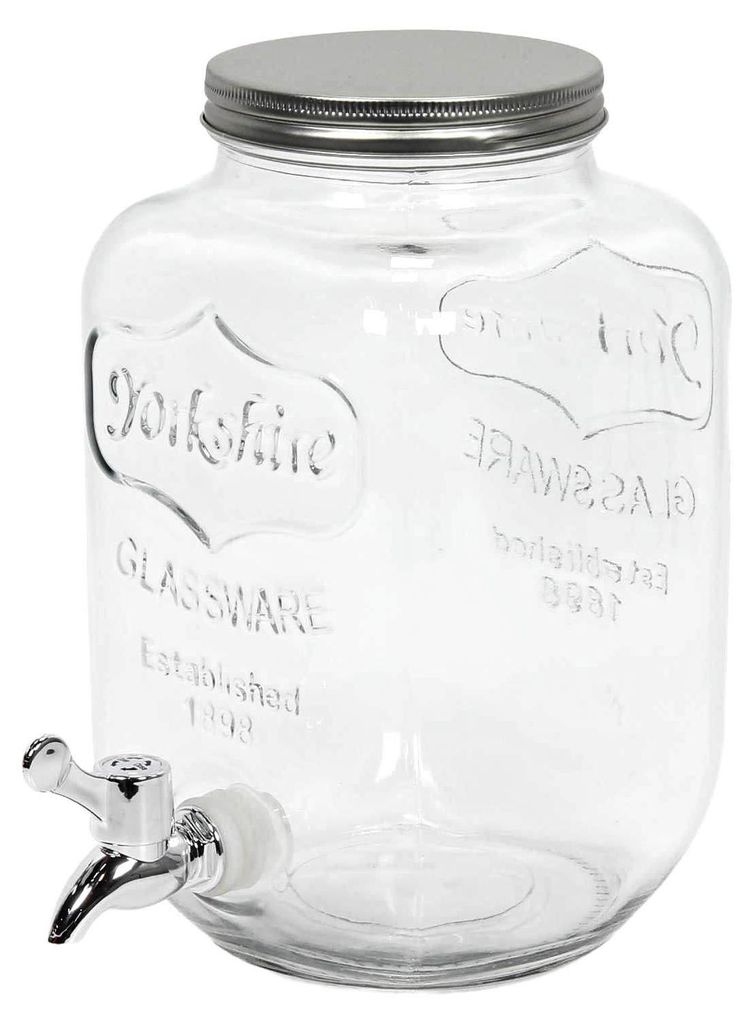 Dispenser in vetro per succhi e bevande, 4 L Immagine del prodotto 