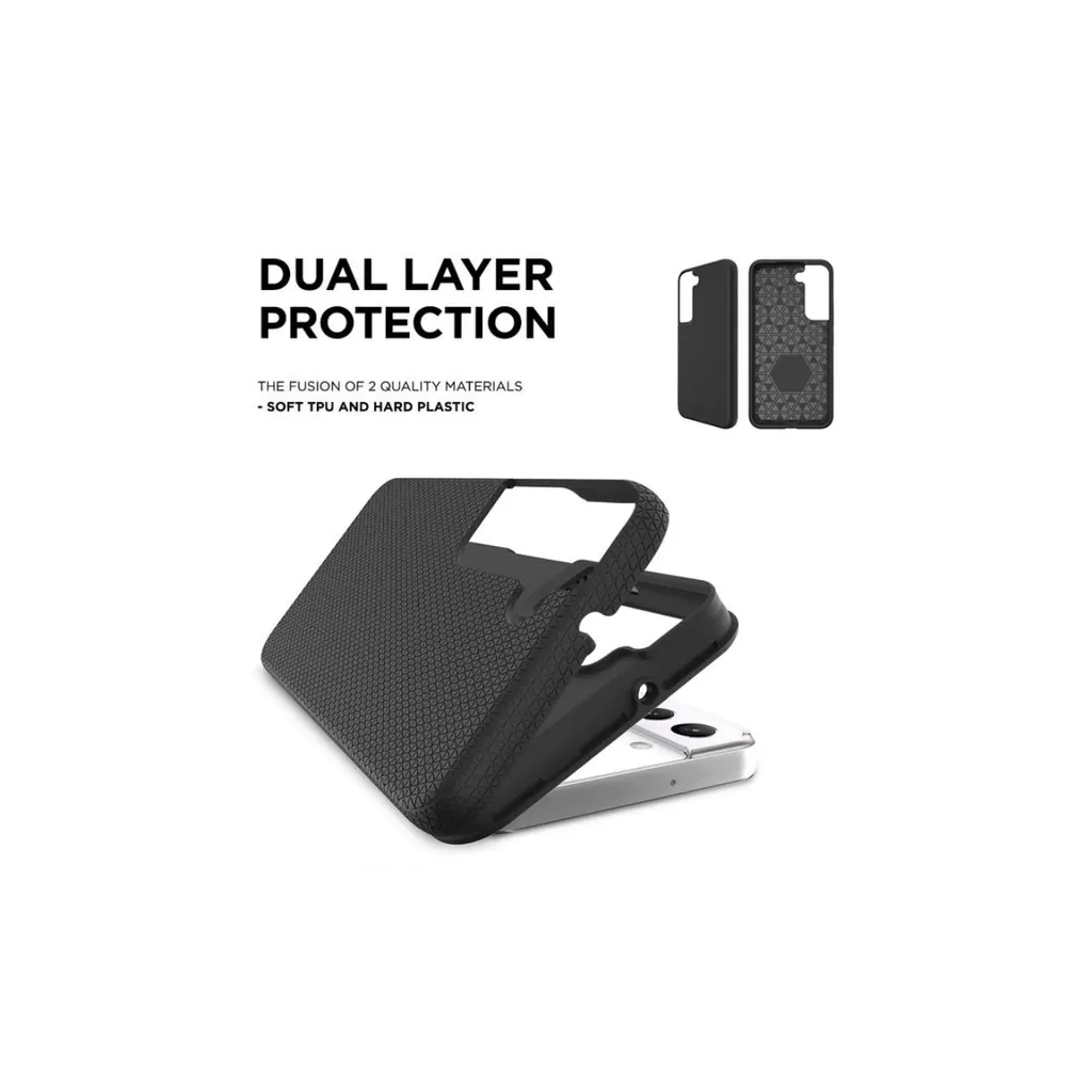 Eiger, Cover rigida per iPhone 14 Pro Max con 2 strati di protezione ultra-rinforzata contro le cadute da 4M, nero - 10