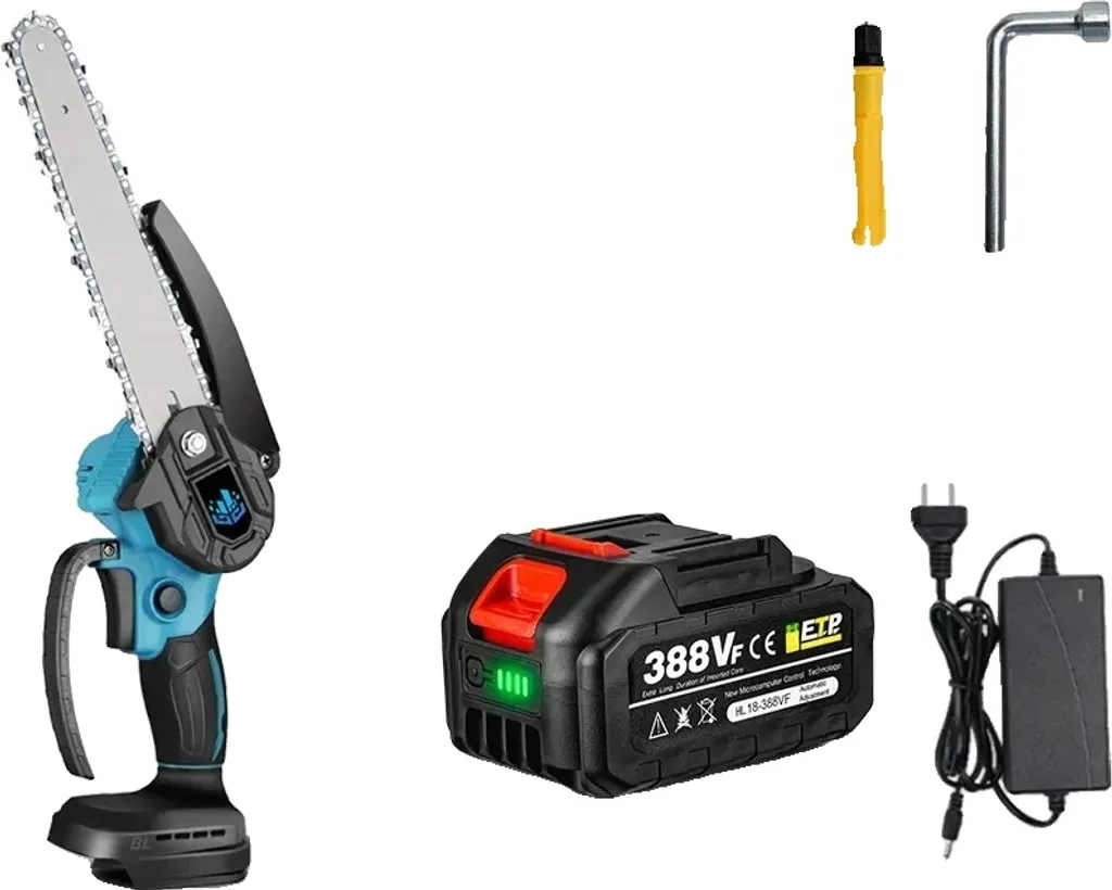 Motosega Yofidra, lama da 8 pollici, motore brushless, 1 batteria spina EU, EU