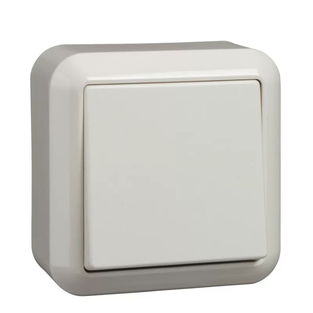 Elso Uni-Taster 10A CONTURA Steckklemme perlweiß 382600