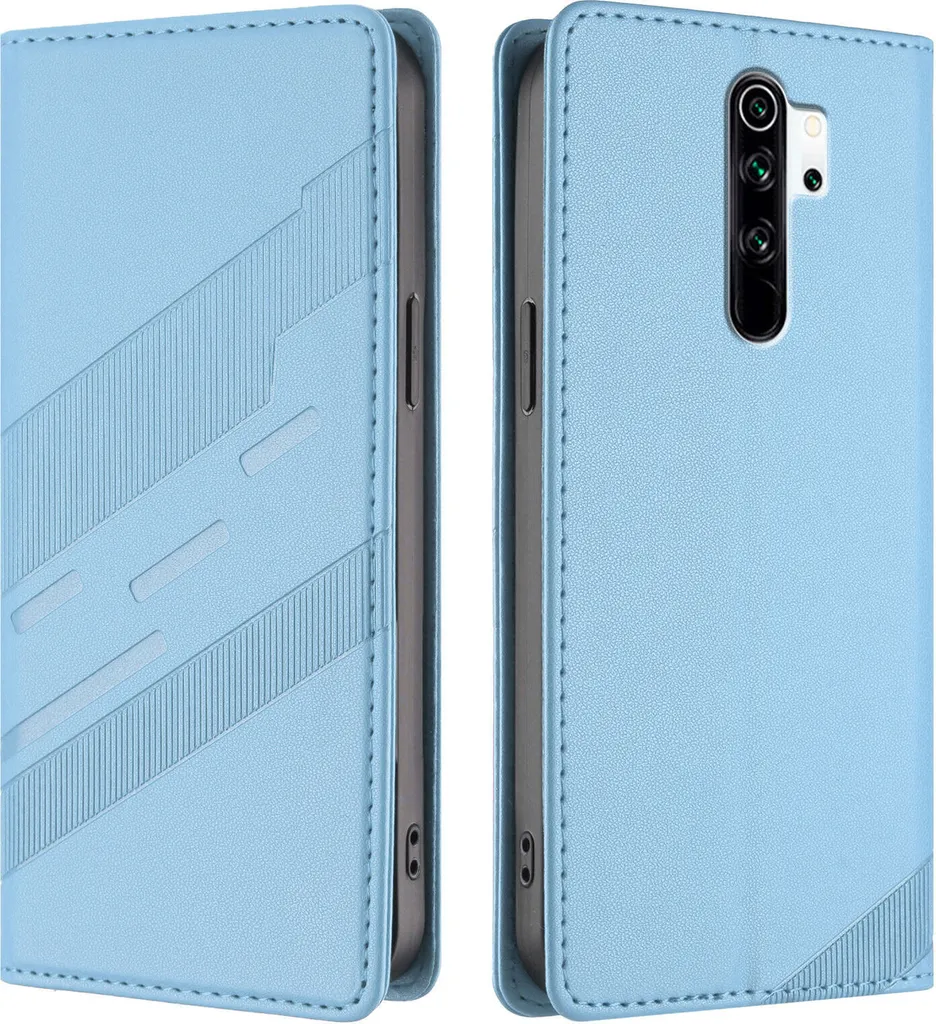 GOKEN Cover per Xiaomi Redmi Note 8 2021, Custodia Folio in Pelle Flip Wallet Libro Case con Portafoglio, Premium PU/TPU Magnetica Cover con Supporto di Stand/Carte Slot (Nero