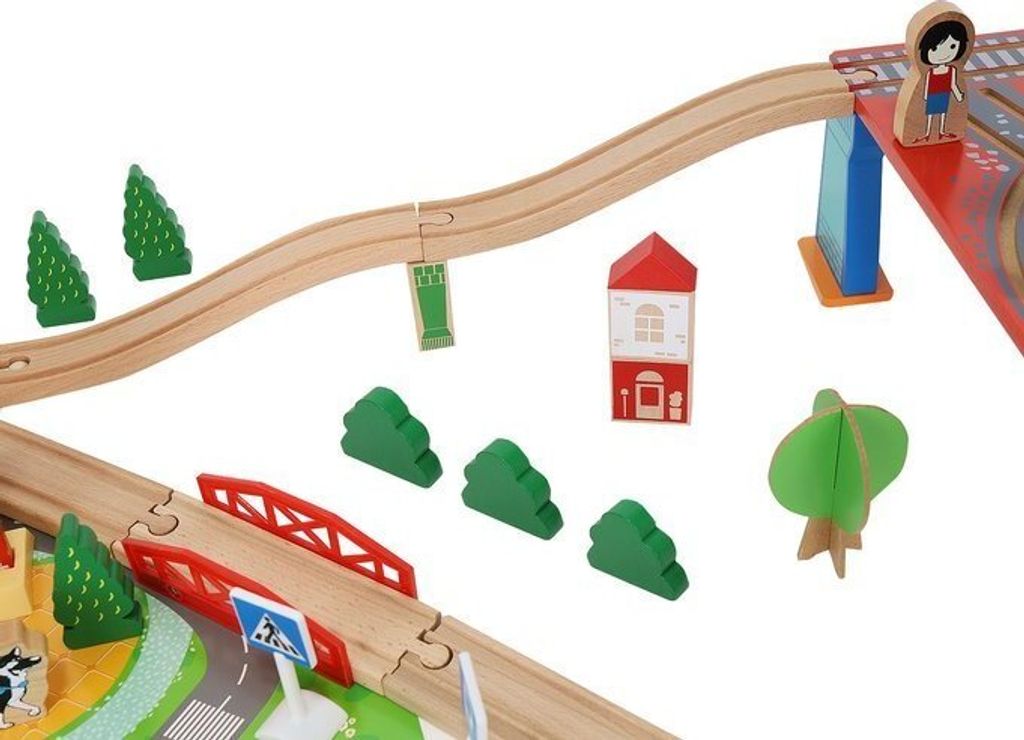 Kruzzel Wooden Railway - batteriebetriebener Zug Produktbild 21