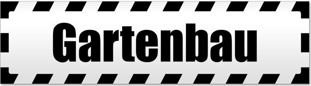 Gartenbau gestreift Magnetschild Schild magnetisch