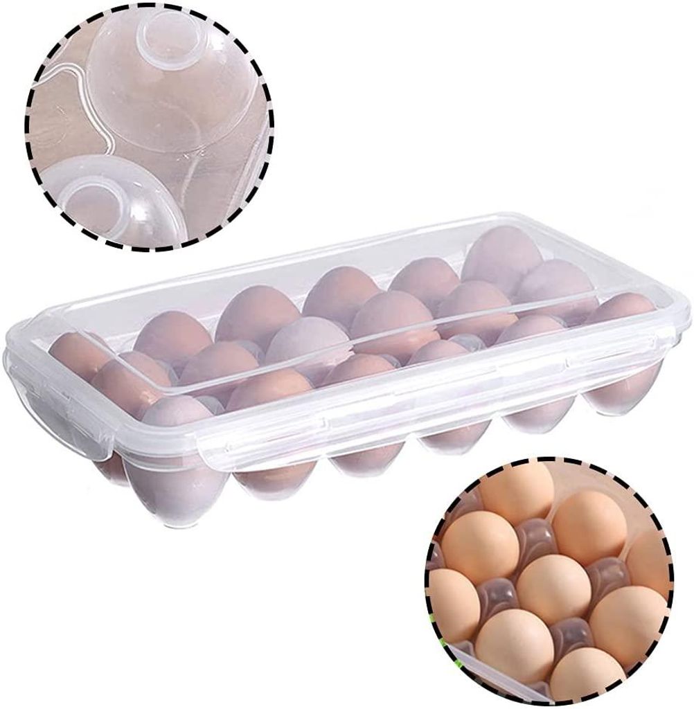 Eierbox-Kühlschrank | Multifunktionale Transportbox mit Deckel | Transparente Eierbox aus Kunststoff