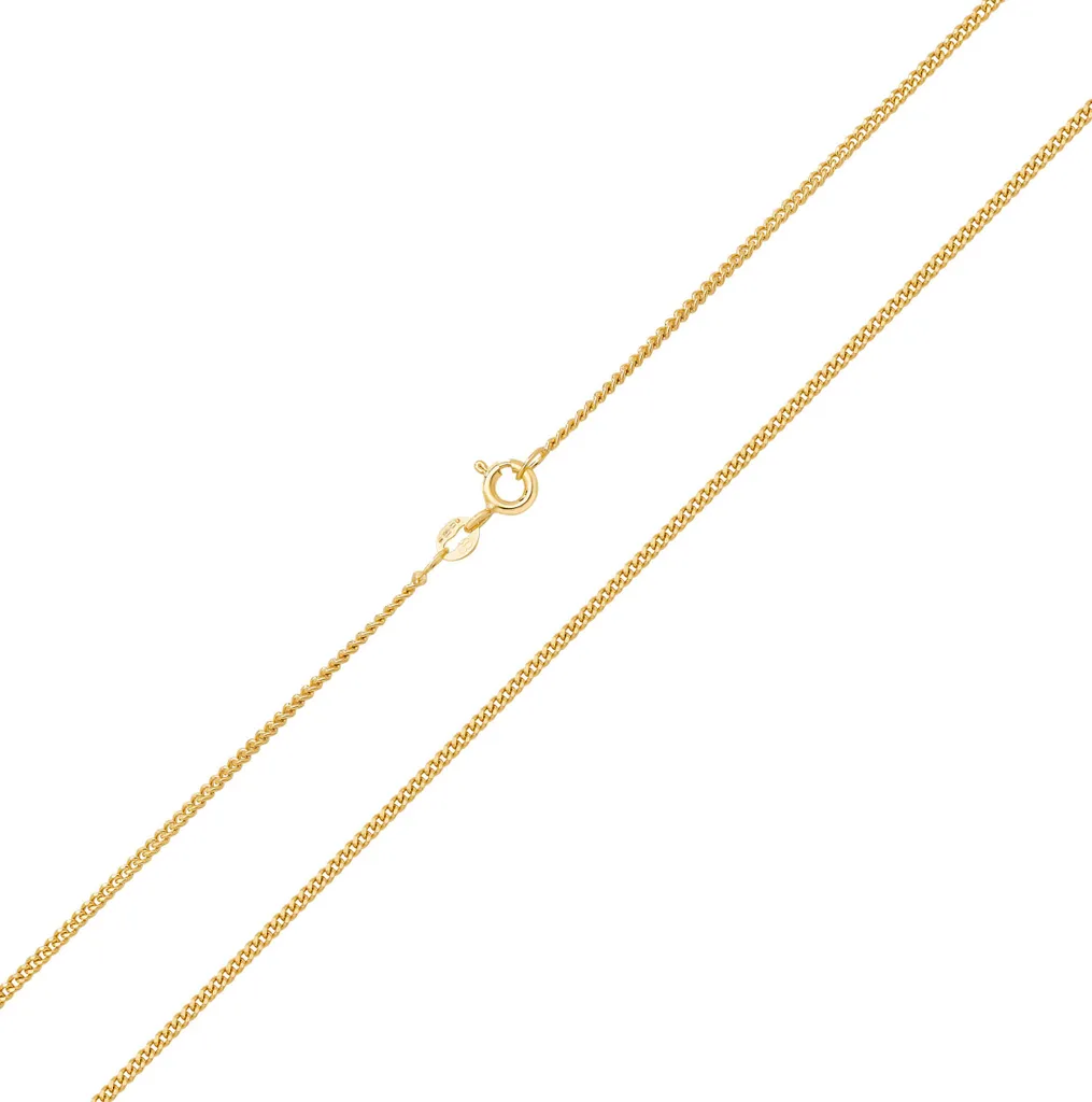 Chaîne Courbe Femme Or 375/1000 Jaune 41cm Maille Gourmette TRS19367L169KY