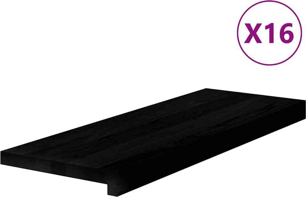 Treppenstufen 16 Stk. Dunkelbraun 70x25x2 cm Massivholz Eiche