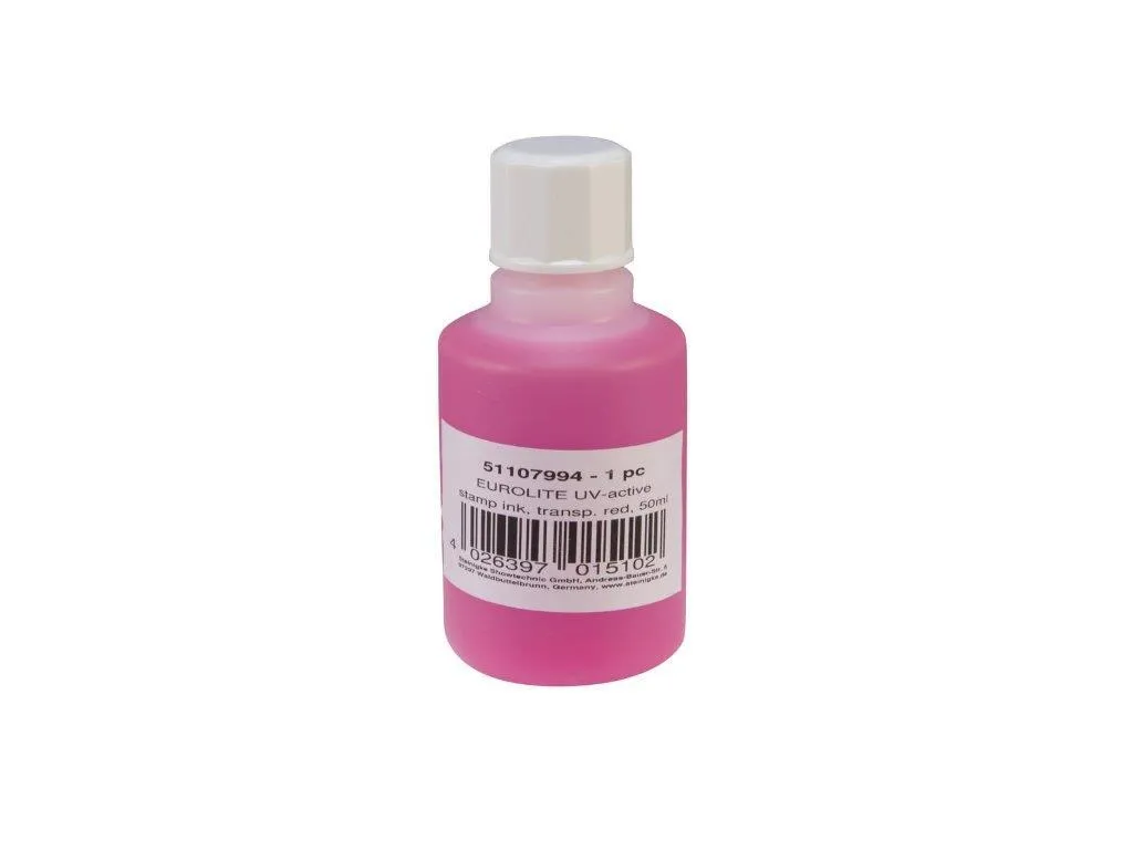 Inchiostro UV di Sicurezza Rosso 50ml - Marcatura Invisibile